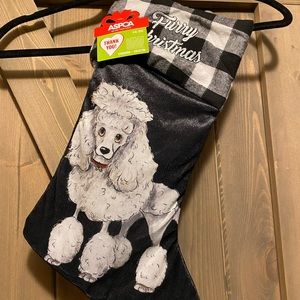 Poodle Christmas Stocking NWT